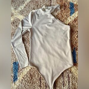 Abercrombie One-Shoulder Long Sleeve Mock Neck Bodysuit